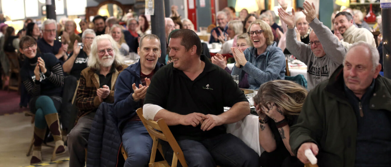 Danny and Bex reaction at Mossley SOUP 15